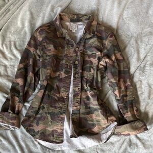 Camouflage Button-Up Shirt